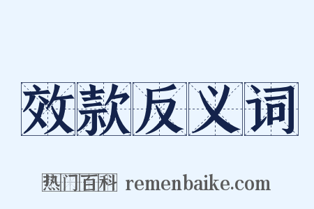 效款反义词是什么意思的图片